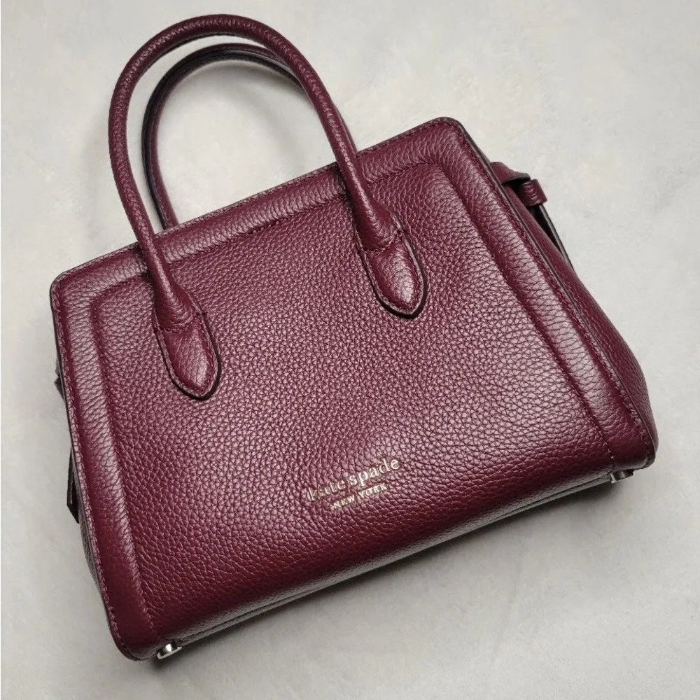 Kate Spade Knott Mini Satchel Plum Grenache - Picture 2 of 11